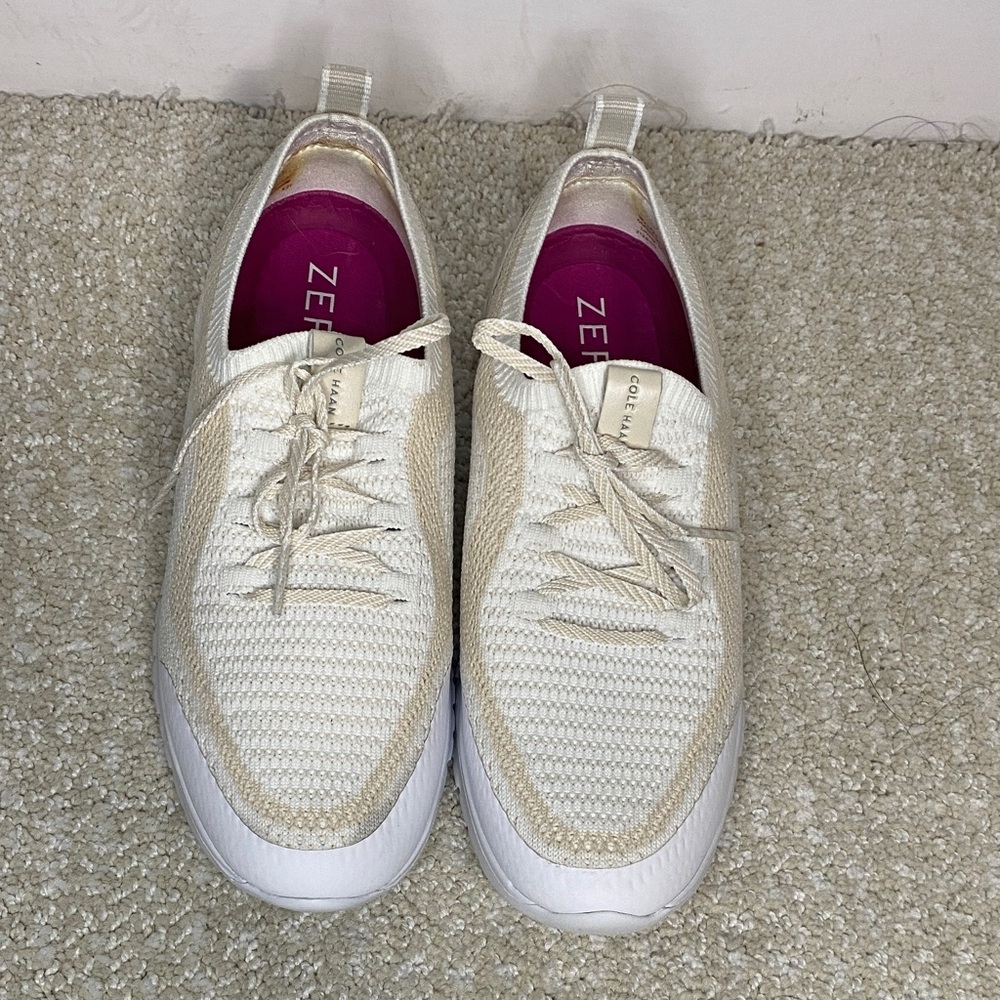 Cole Haan Women's Cream and White Sneakers Size 7B - Picture 1 of 14